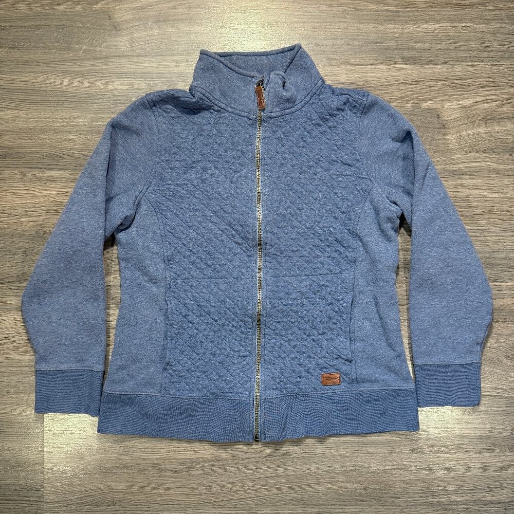 L.L. Bean Women's Quilted Quarter-Zip Pullover - Blue